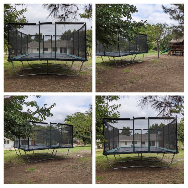 Galactic Xtreme 1'33" Rectangle Backyard Trampoline with Safety